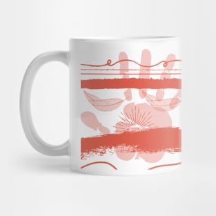 Red hand print Mug